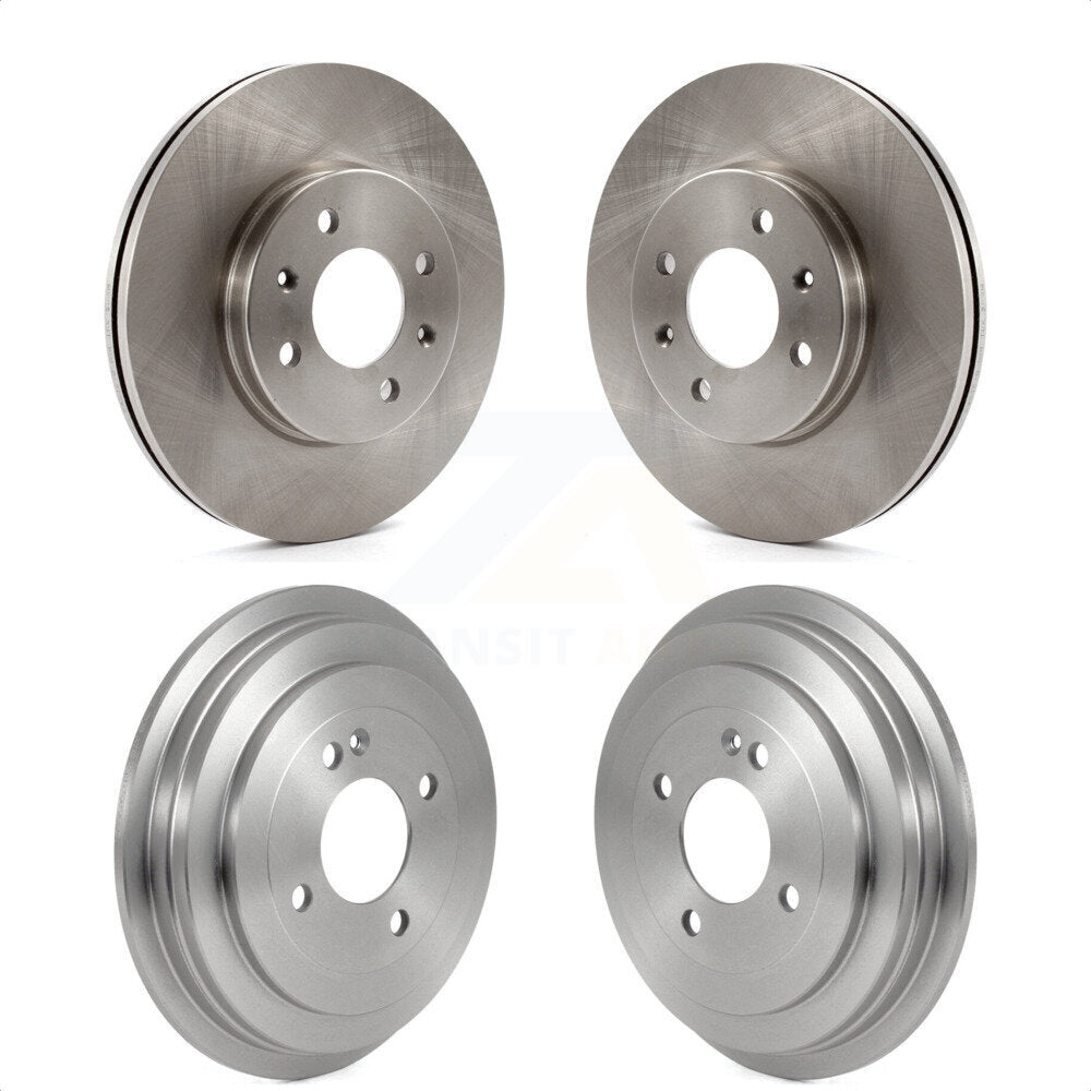 Front Rear Disc Brake Rotors Drums Kit For Hyundai Accent Kia Rio K8-102222