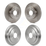 Front Rear Disc Brake Rotors Drums Kit For Hyundai Accent Kia Rio K8-102222