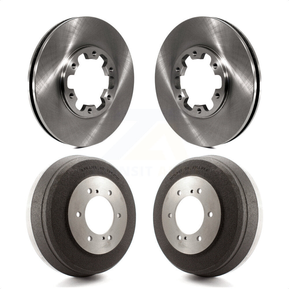 Front Rear Disc Brake Rotors Drums Kit For Nissan Pathfinder INFINITI QX4 K8-102151