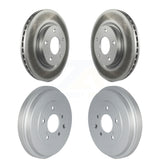 Front Rear Disc Brake Rotors Drums Kit For Nissan Sentra KG-101496