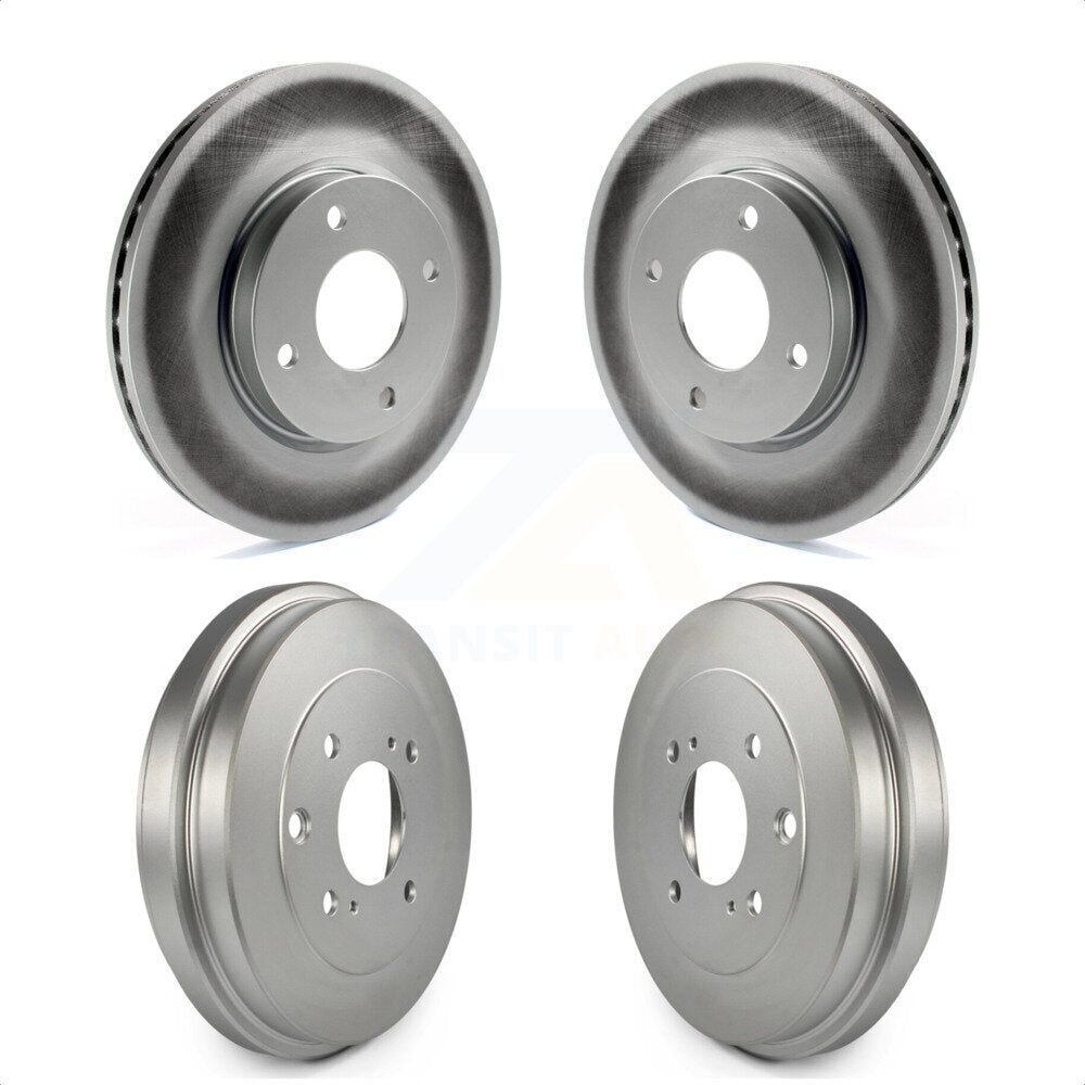 Front Rear Disc Brake Rotors Drums Kit For Nissan Sentra Versa Cube KG-101436