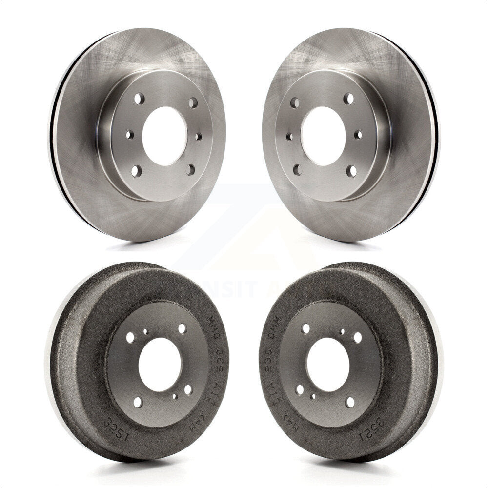 Front Rear Disc Brake Rotors Drums Kit For Nissan Stanza Axxess K8-102057