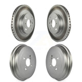 Front Rear Disc Brake Rotors Drums Kit For Toyota Yaris KG-101437