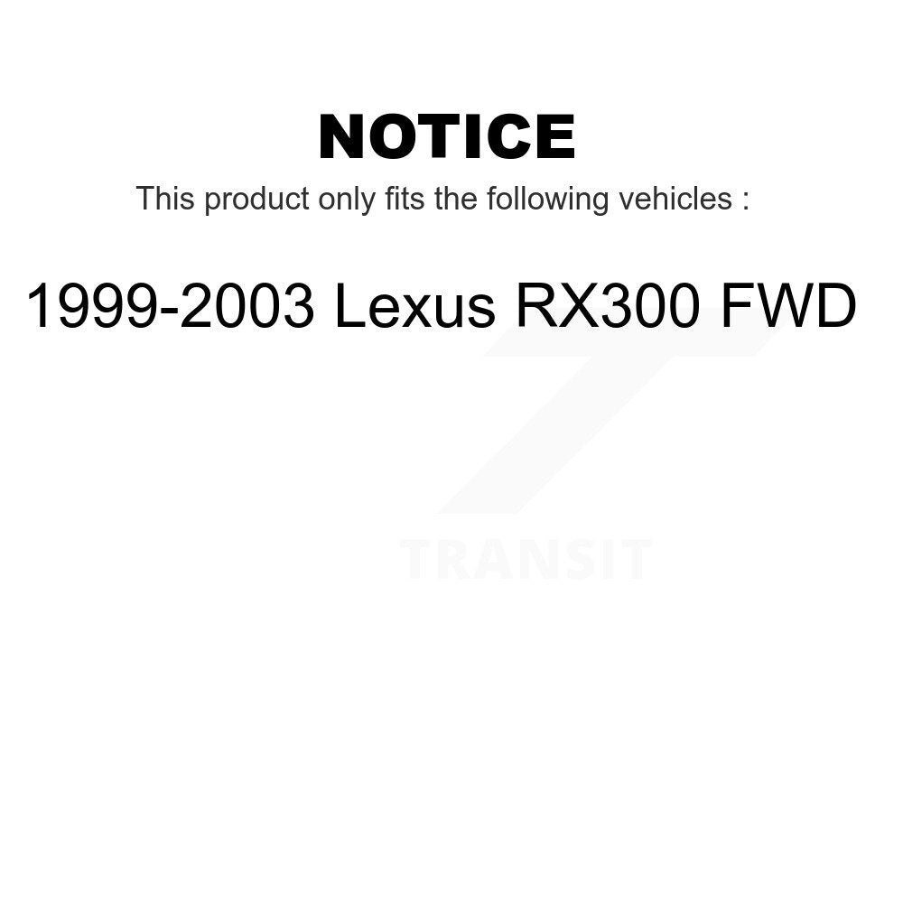 Front Rear Disc Brake Rotors Kit For 1999-2003 Lexus RX300 FWD K8-101294