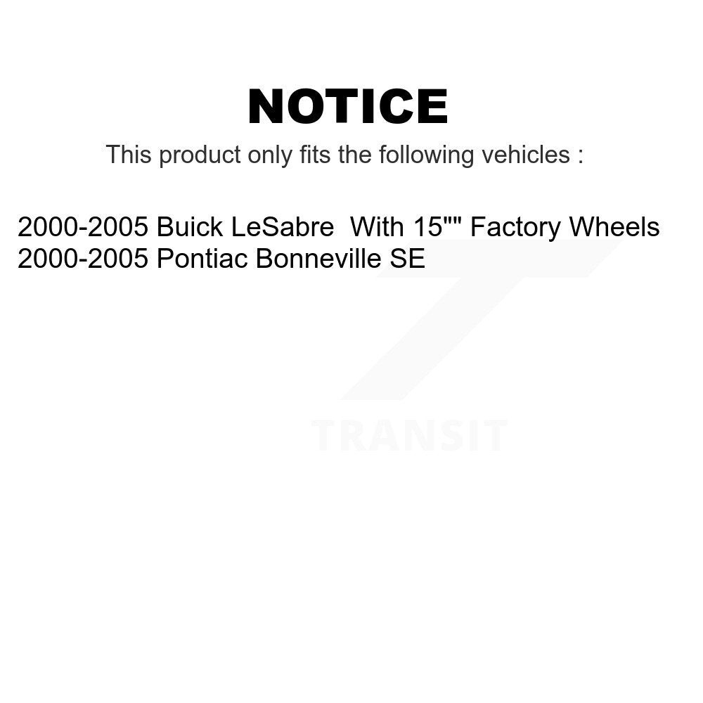 Front Rear Disc Brake Rotors Kit For 2000-2005 Buick LeSabre Pontiac Bonneville K8-100971