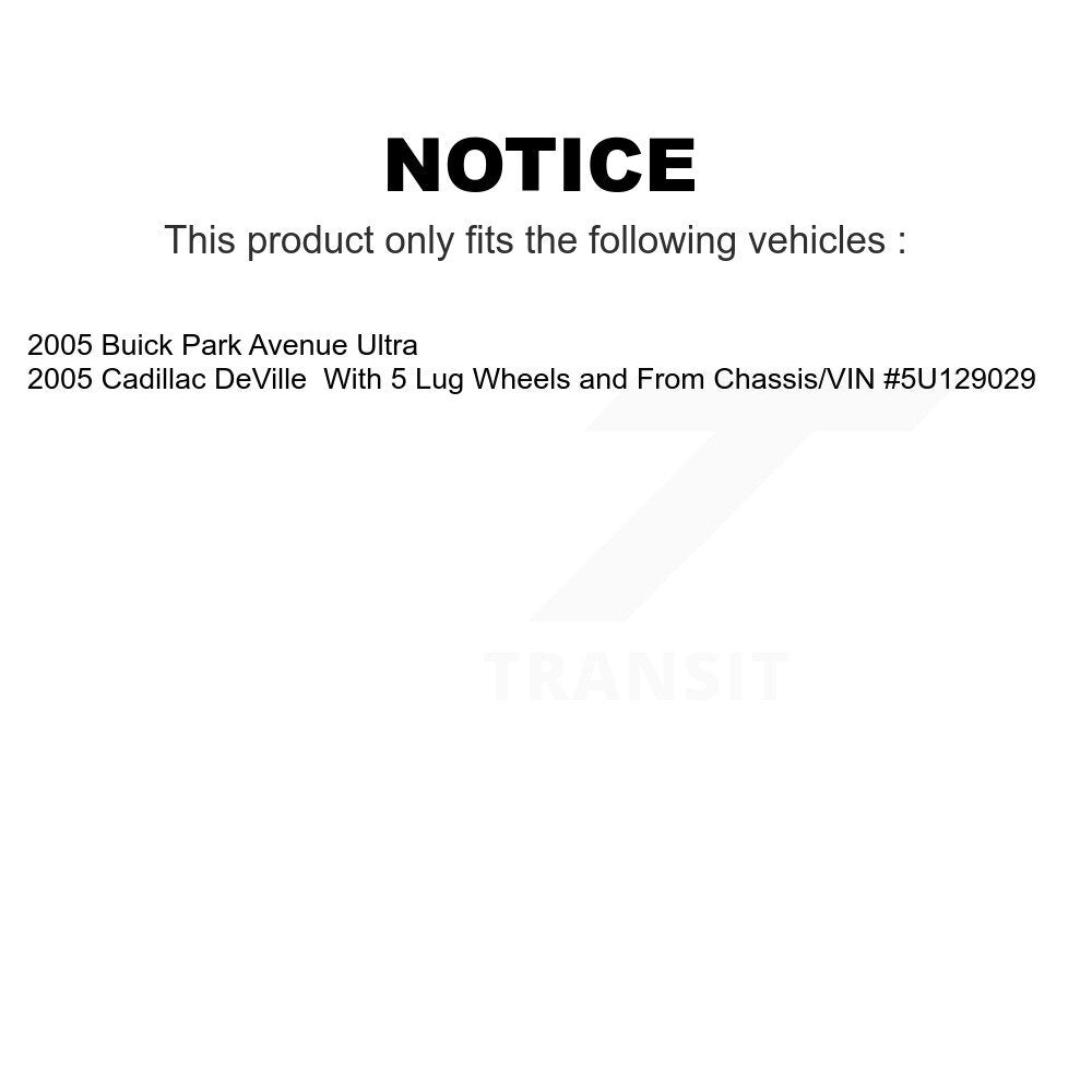 Front Rear Disc Brake Rotors Kit For 2005-2005 Cadillac DeVille Buick Park Avenue K8-101032