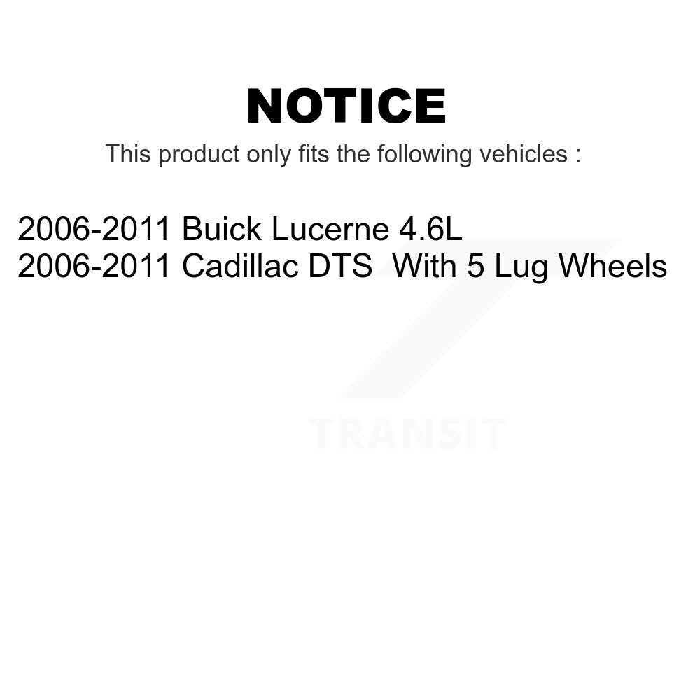 Front Rear Disc Brake Rotors Kit For 2006-2011 Buick Lucerne Cadillac DTS K8-101022