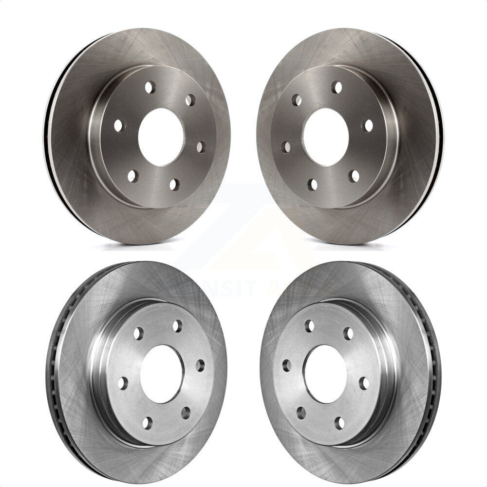Front Rear Disc Brake Rotors Kit For 2006 Chevrolet Express 2500 GAS engine With 6 Lug Wheels K8-100982