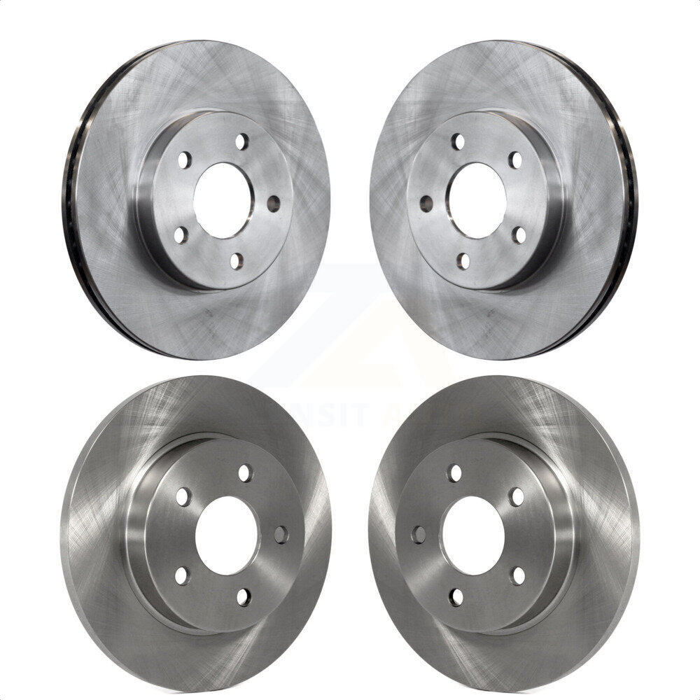 Front Rear Disc Brake Rotors Kit For 2007-2010 Pontiac G5 With Drum Brakes K8-101029