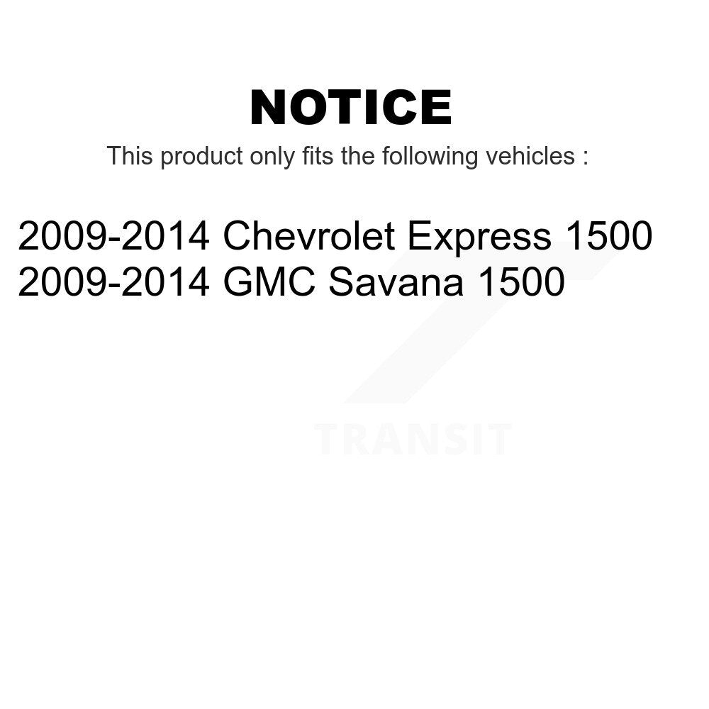 Front Rear Disc Brake Rotors Kit For 2009-2014 Chevrolet Express 1500 GMC Savana K8-101011