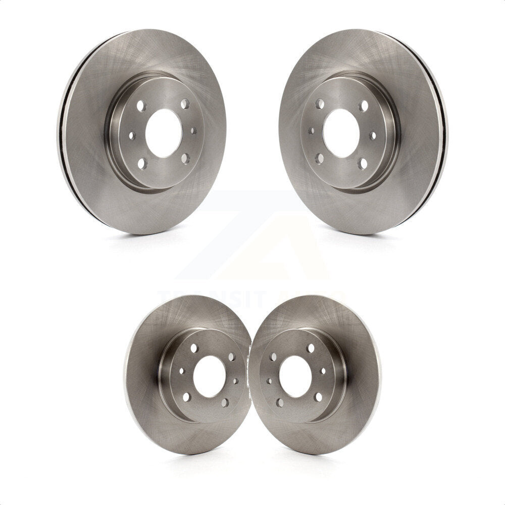 Front Rear Disc Brake Rotors Kit For 2012-2017 Fiat 500 Naturally Aspirated K8-101597