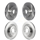 Front Rear Disc Brake Rotors Kit For 2017-2022 Tesla 3 With Gray Painted Calipers K8-102459