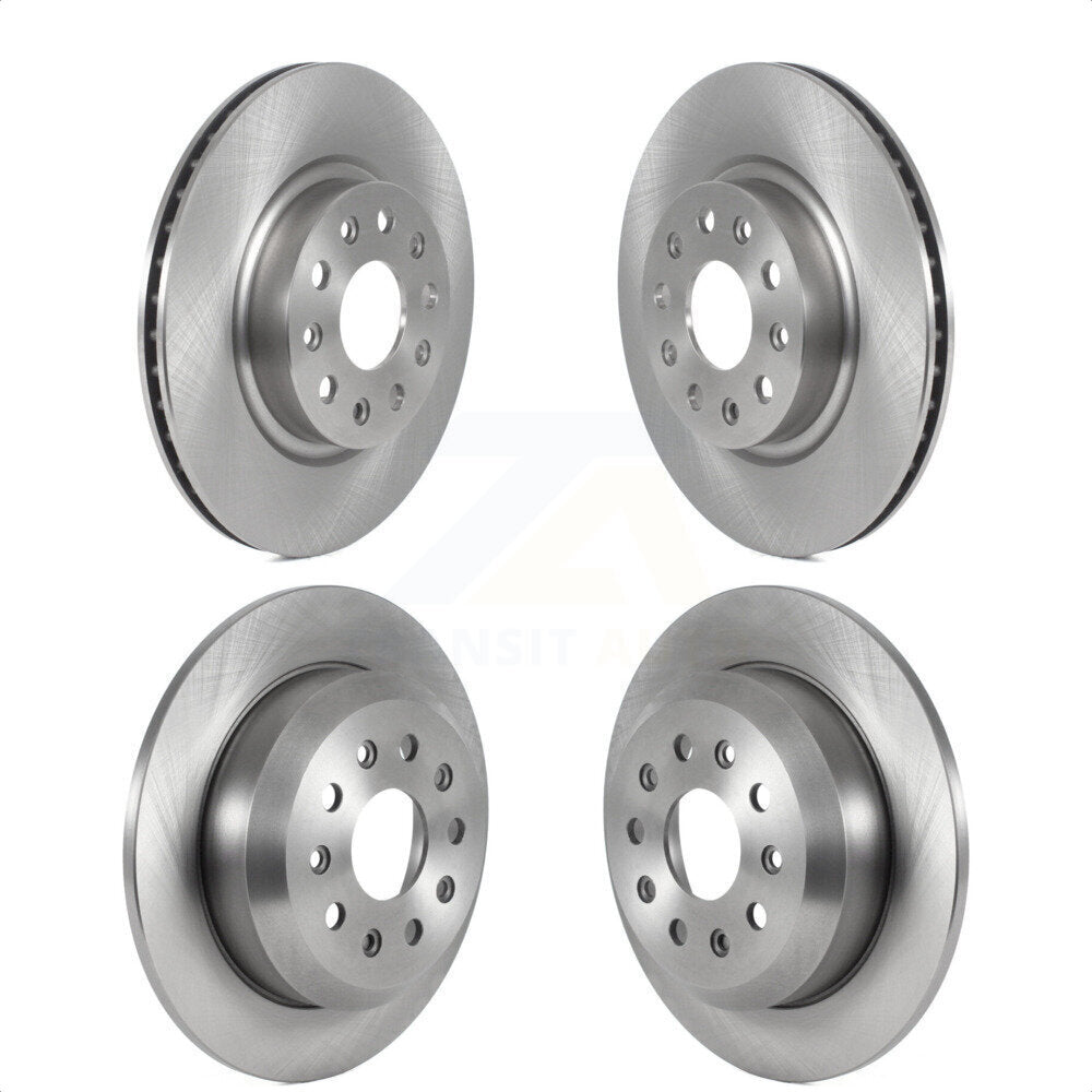 Front Rear Disc Brake Rotors Kit For 2018-2022 Jeep Wrangler Without Heavy Duty Brakes Code BRY K8-102281