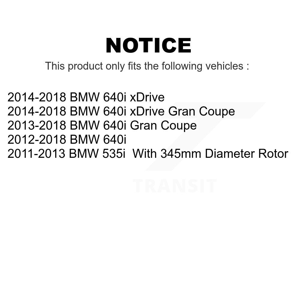 Front Rear Disc Brake Rotors Kit For BMW 535i 640i Gran Coupe xDrive K8-102362