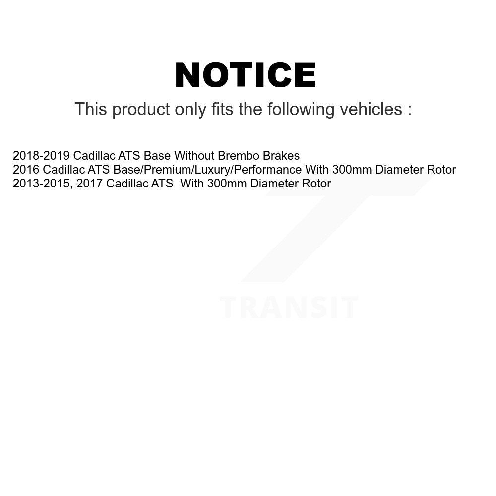 Front Rear Disc Brake Rotors Kit For Cadillac ATS K8-101062