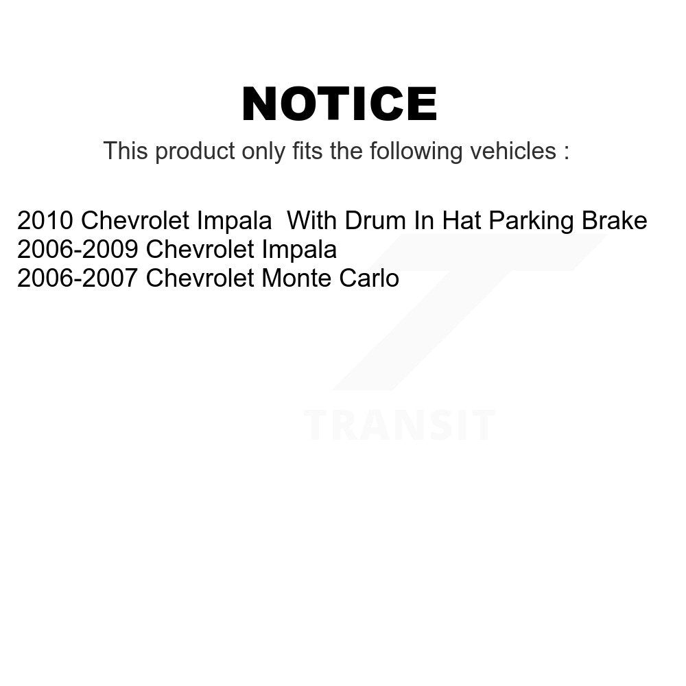 Front Rear Disc Brake Rotors Kit For Chevrolet Impala Monte Carlo K8-101024