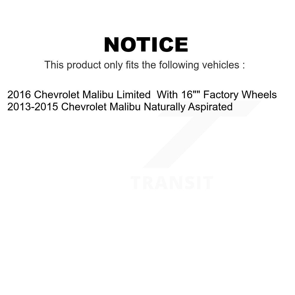 Front Rear Disc Brake Rotors Kit For Chevrolet Malibu Limited K8-101055