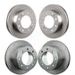 Front Rear Disc Brake Rotors Kit For Chevrolet Silverado 3500 GMC HD Sierra Classic K8-100992