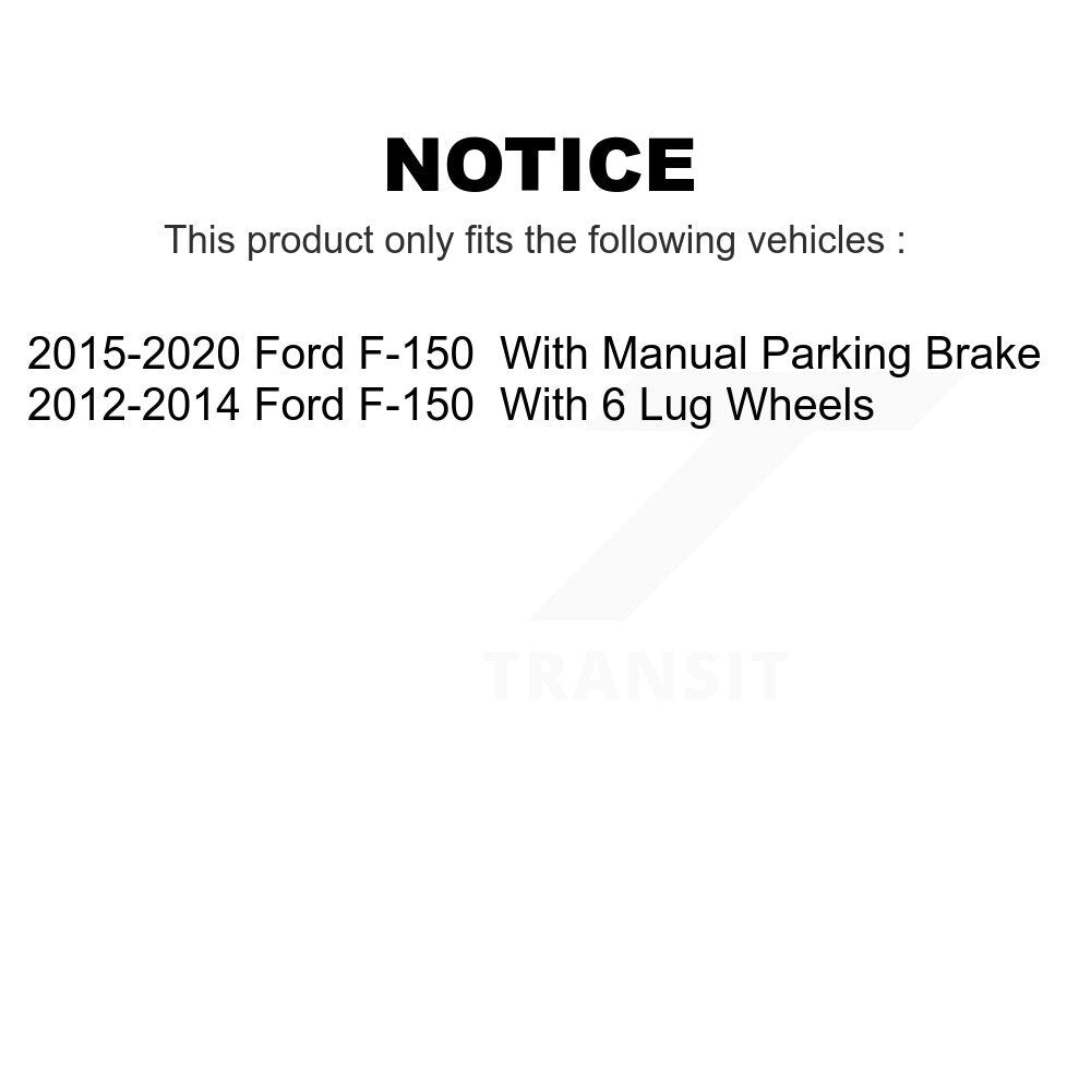 Front Rear Disc Brake Rotors Kit For Ford F-150 K8-101129