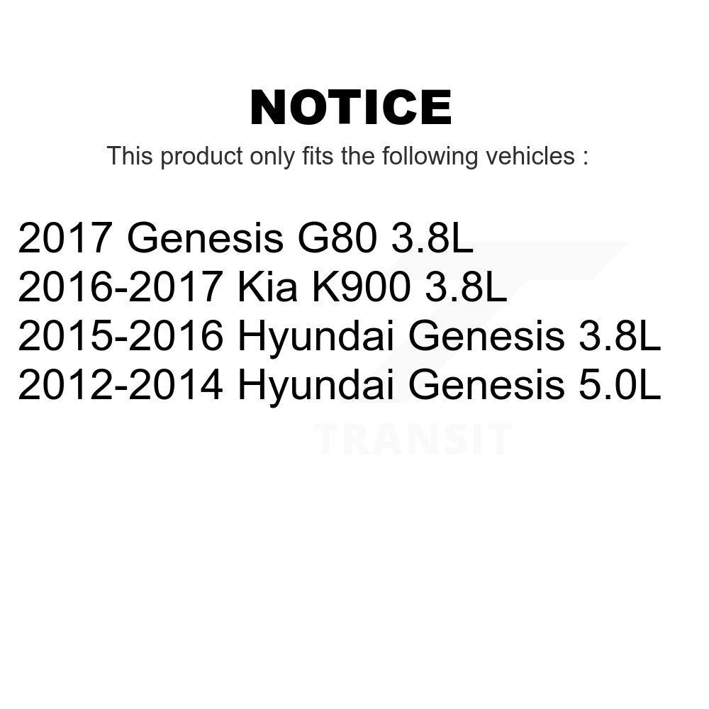 Front Rear Disc Brake Rotors Kit For Hyundai Genesis G80 Kia K900 K8-101700