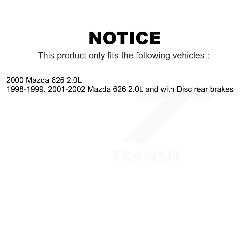 Front Rear Disc Brake Rotors Kit For Mazda 626 K8-101247