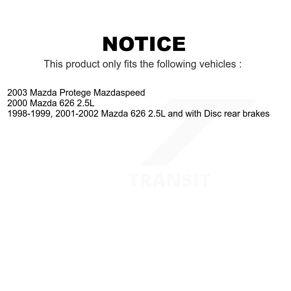 Front Rear Disc Brake Rotors Kit For Mazda 626 Protege K8-101284