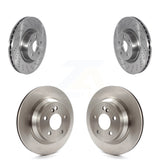 Front Rear Disc Brake Rotors Kit For Mercedes-Benz E400 With 344mm Diameter Rotor K8-102287