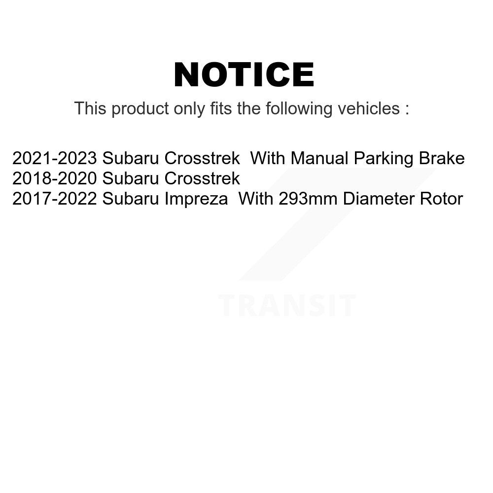 Front Rear Disc Brake Rotors Kit For Subaru Crosstrek Impreza K8-101736