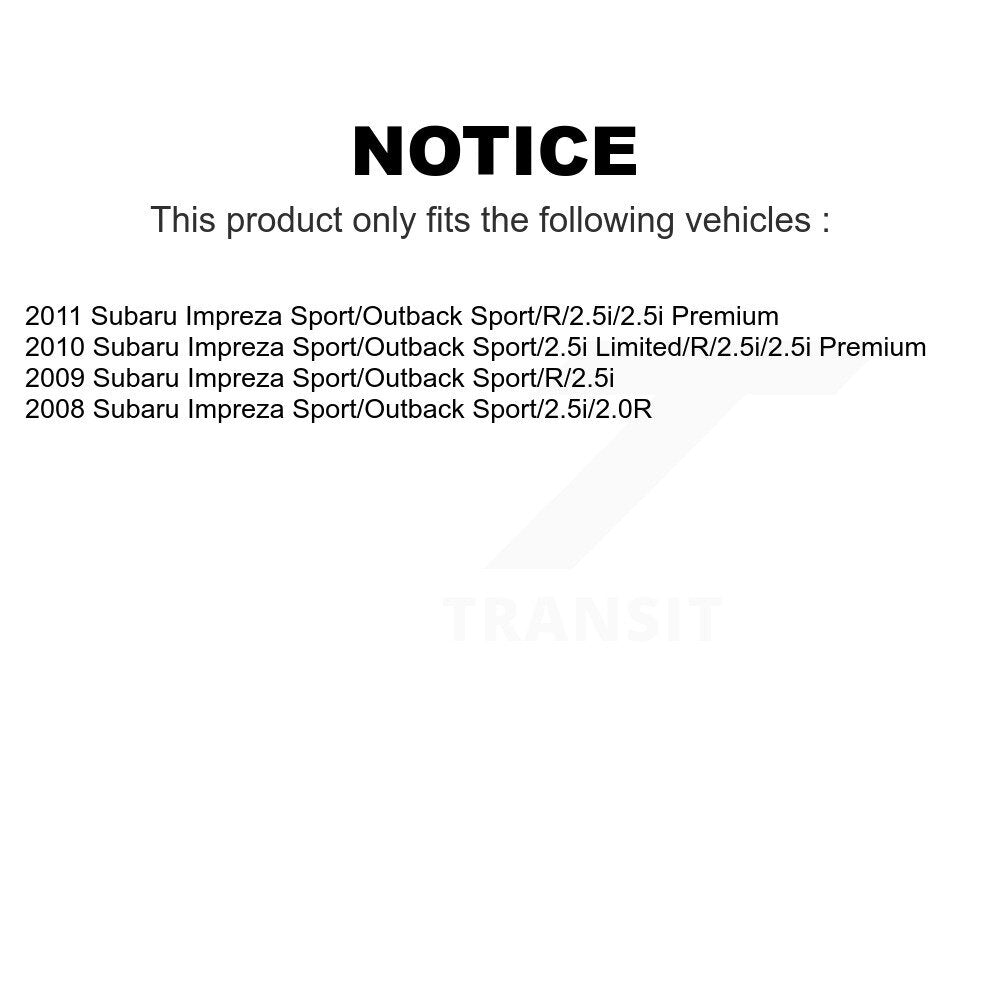 Front Rear Disc Brake Rotors Kit For Subaru Impreza K8-101263