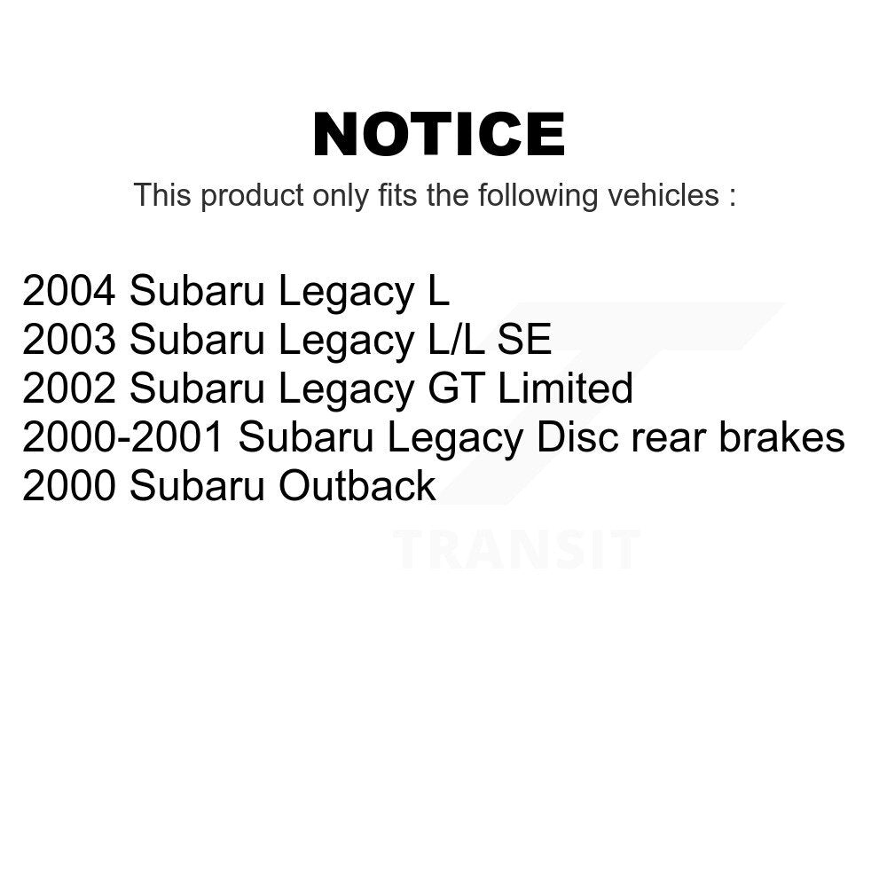 Front Rear Disc Brake Rotors Kit For Subaru Legacy Outback K8-101261