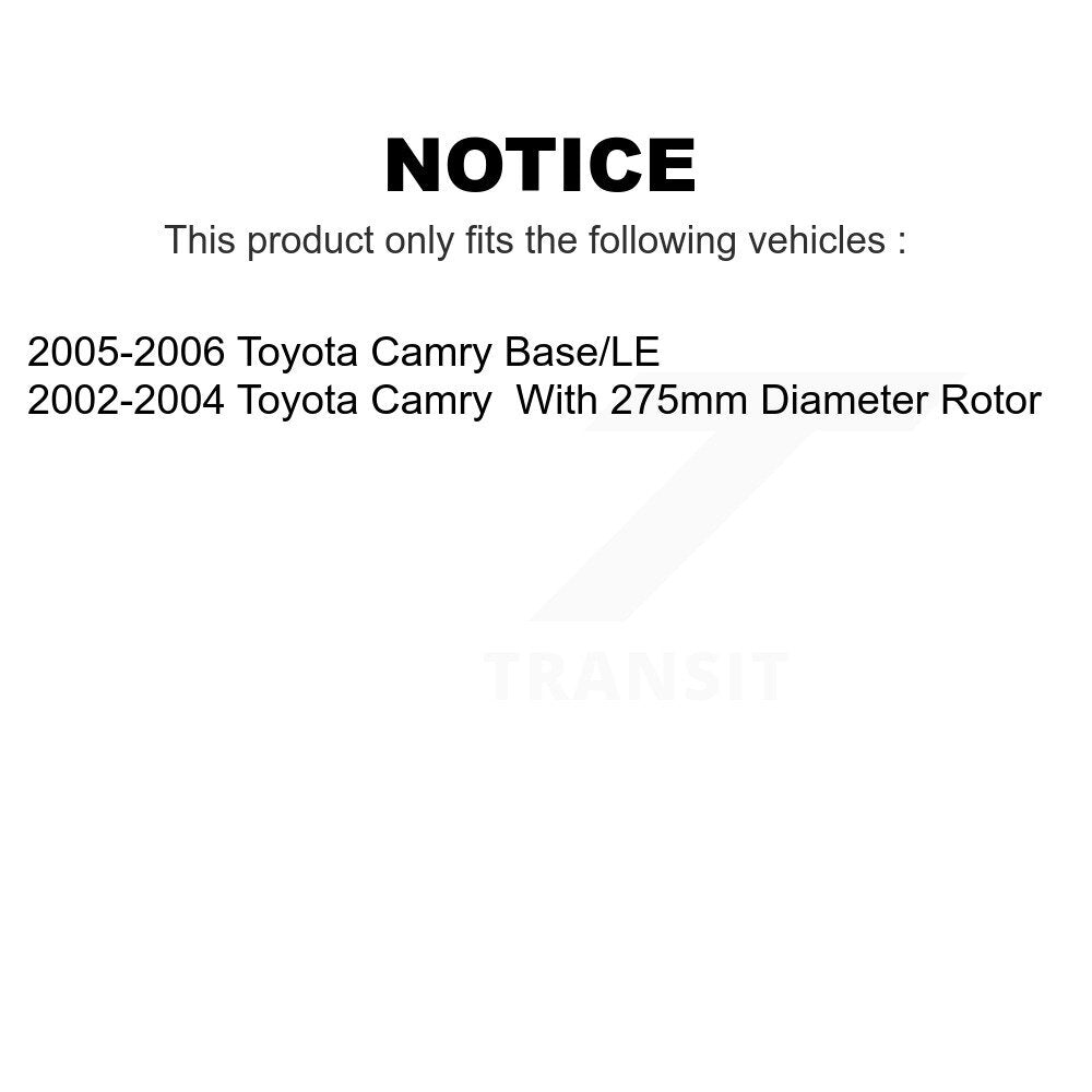 Front Rear Disc Brake Rotors Kit For Toyota Camry K8-101243