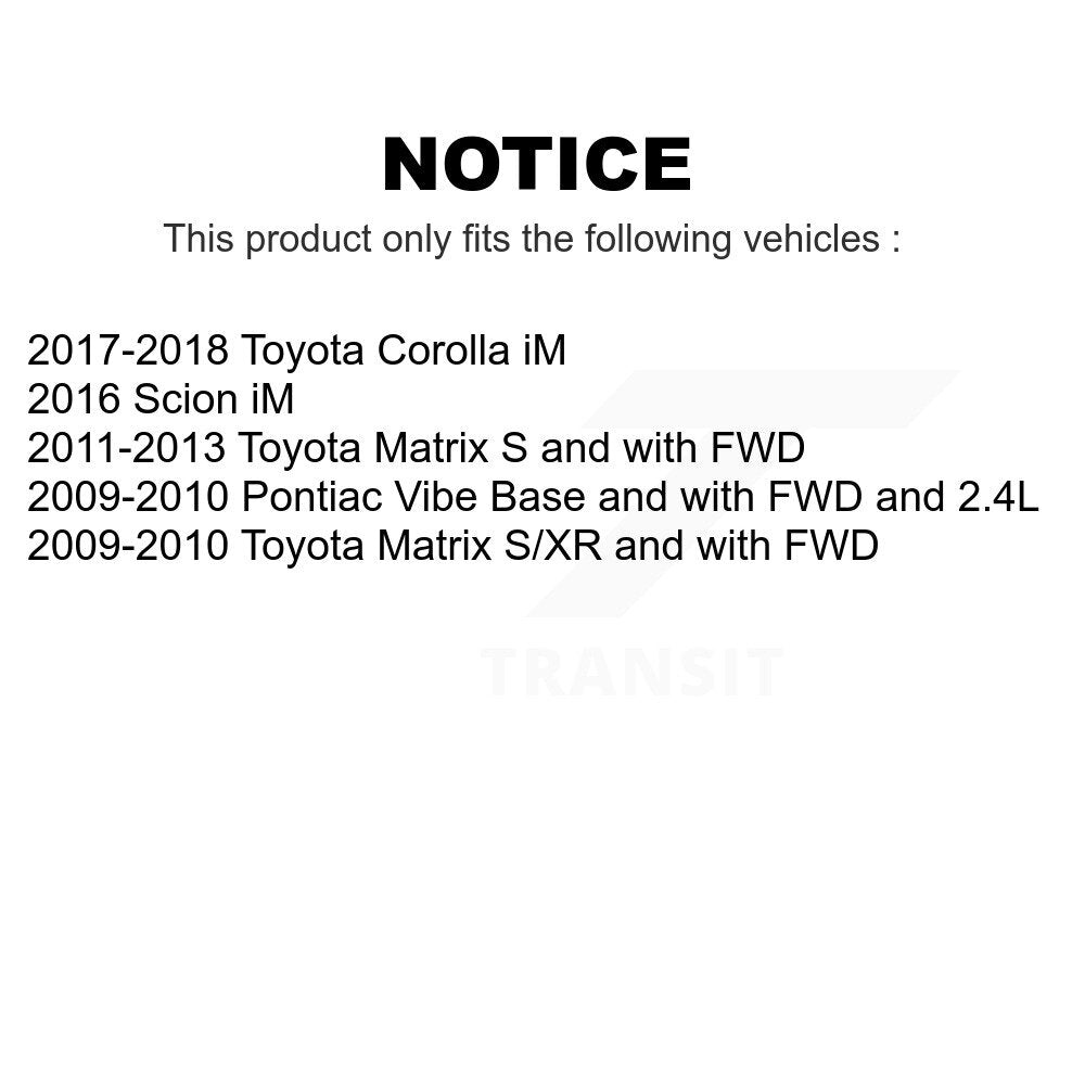 Front Rear Disc Brake Rotors Kit For Toyota Matrix Pontiac Vibe Corolla iM Scion K8-101456