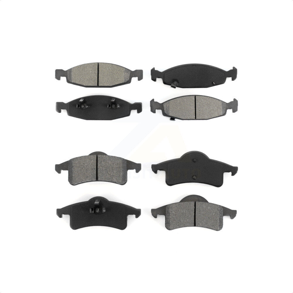 Front Rear Semi-Metallic Brake Pads Kit For 1999-2002 Jeep Grand Cherokee With Teves & ATE Caliper KSM-100336
