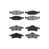 Front Rear Semi-Metallic Brake Pads Kit For 1999-2002 Jeep Grand Cherokee With Teves & ATE Caliper KSM-100336