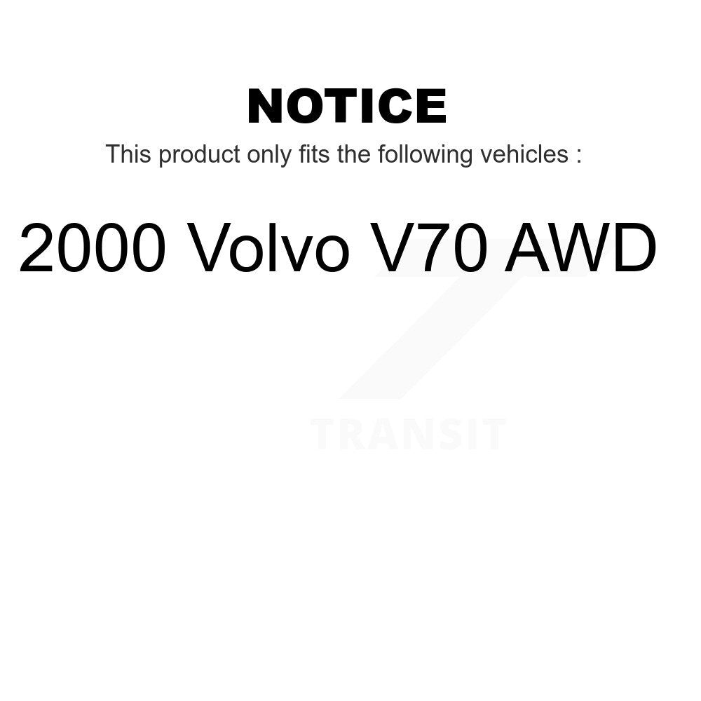 Front Rear Semi-Metallic Brake Pads Kit For 2000 Volvo V70 AWD KSM-100275