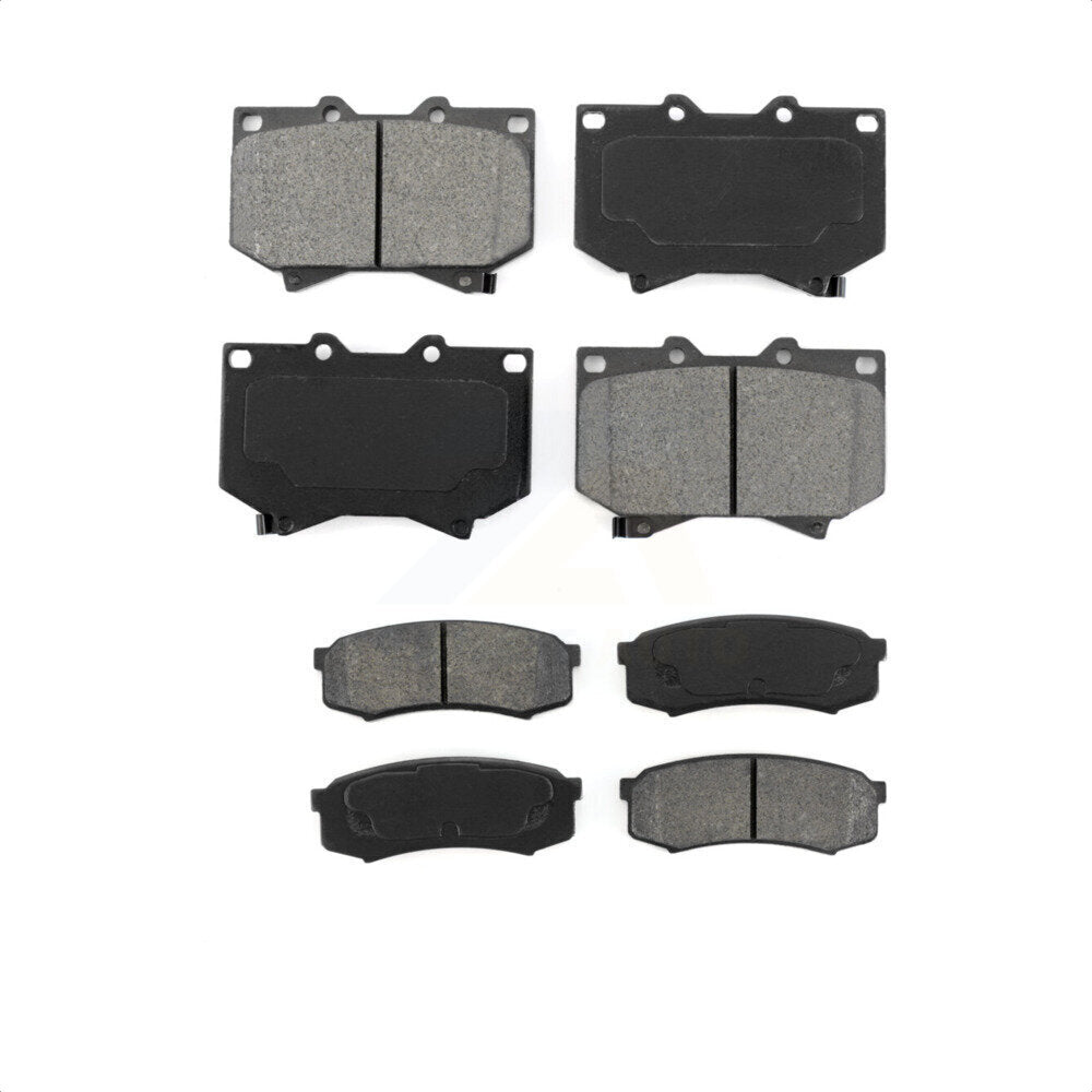 Front Rear Semi-Metallic Brake Pads Kit For 2001-2003 Toyota Sequoia 4.7" Plate Length KSM-100342