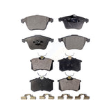 Front Rear Semi-Metallic Brake Pads Kit For 2002 Audi A6 Quattro With 321mm Diameter Rotor KPF-100639