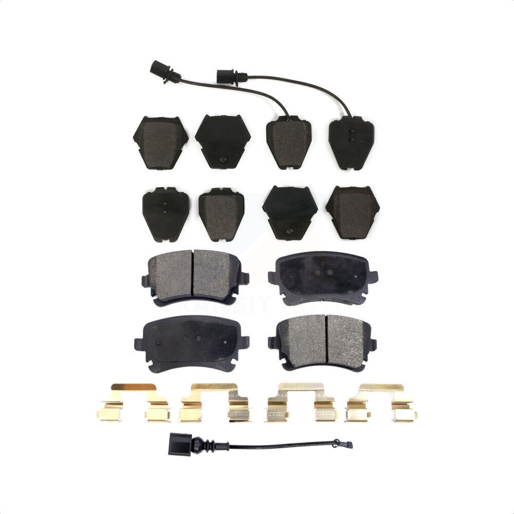 Front Rear Semi-Metallic Brake Pads Kit For 2003-2004 Audi RS6 With 321mm Diameter Rotor KPF-100417