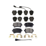 Front Rear Semi-Metallic Brake Pads Kit For 2003-2004 Audi RS6 With 321mm Diameter Rotor KPF-100417