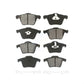 Front Rear Semi-Metallic Brake Pads Kit For 2003-2014 Volvo XC90 With 336mm Diameter Rotor KSM-100009