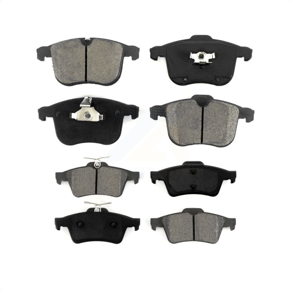 Front Rear Semi-Metallic Brake Pads Kit For 2004-2011 Saab 9-3 With 314mm Diameter Rotor KSM-100094