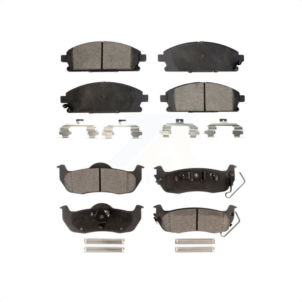 Front Rear Semi-Metallic Brake Pads Kit For 2004 Nissan Pathfinder KPF-100390