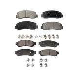Front Rear Semi-Metallic Brake Pads Kit For 2005-2007 Ford F-350 Super Duty With Dual Wheels KPF-100034