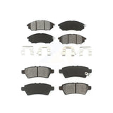 Front Rear Semi-Metallic Brake Pads Kit For 2008-2012 Nissan Pathfinder 5.6L KSM-100392