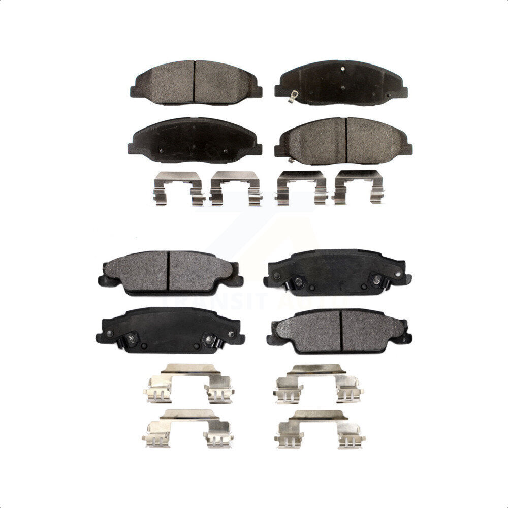 Front Rear Semi-Metallic Brake Pads Kit For 2009-2011 Cadillac STS With Base Brakes KPF-100129