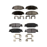 Front Rear Semi-Metallic Brake Pads Kit For 2009-2011 Cadillac STS With Base Brakes KPF-100129