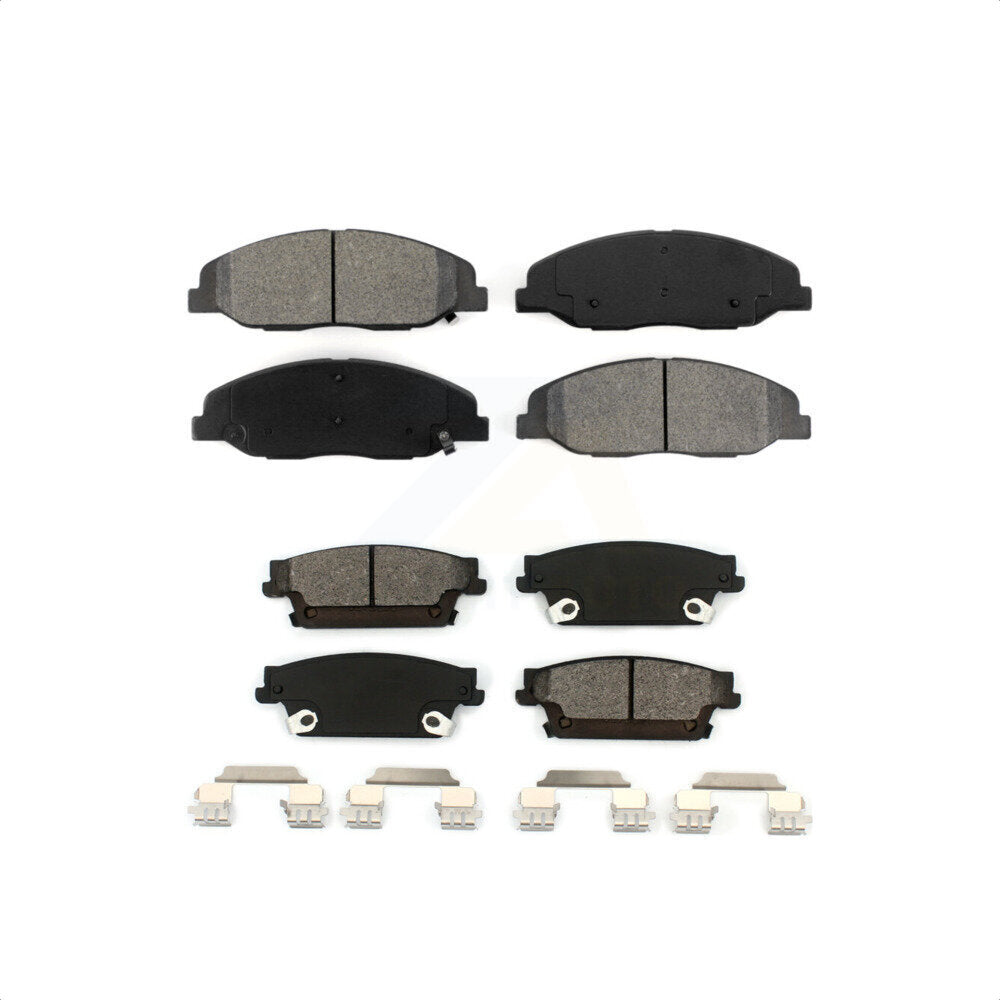 Front Rear Semi-Metallic Brake Pads Kit For 2009-2011 Cadillac STS With Performance Brakes KSM-100123