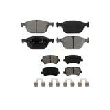 Front Rear Semi-Metallic Brake Pads Kit For 2010-2015 Volvo XC60 KSM-100155