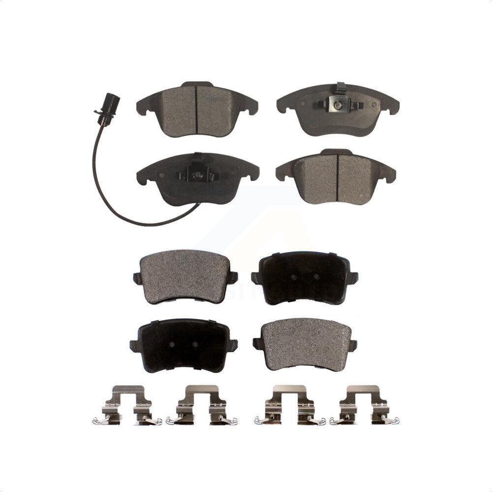 Front Rear Semi-Metallic Brake Pads Kit For 2010 Audi A5 With 314mm Diameter Rotor KPF-100668