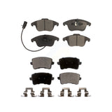 Front Rear Semi-Metallic Brake Pads Kit For 2010 Audi A5 With 314mm Diameter Rotor KPF-100668